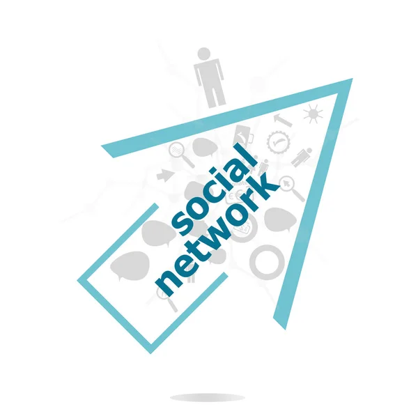 Tekst sociaal netwerk. Sociale concept. Gegevensbescherming en veilige elementen inforgaphic set — Stockfoto