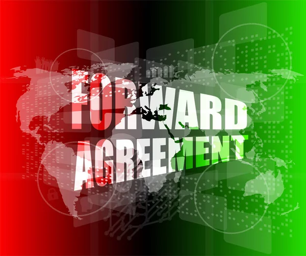 Forward aftale om business touch screen - Stock-foto
