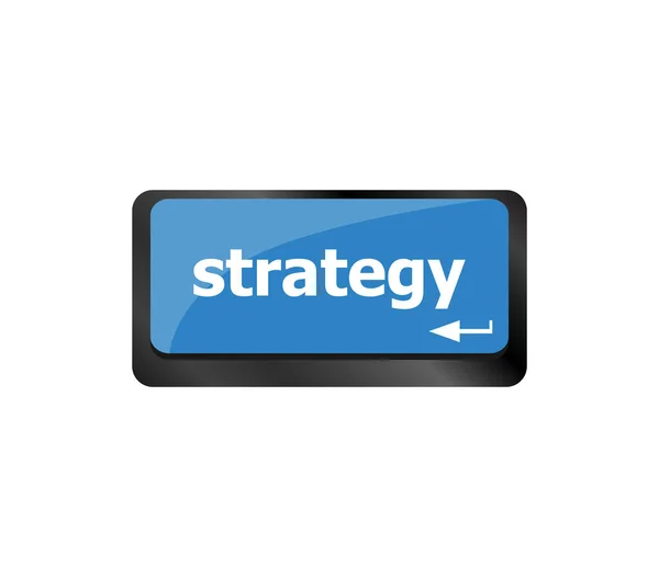 Strategy button on computer keyboard key button — Stock Photo, Image