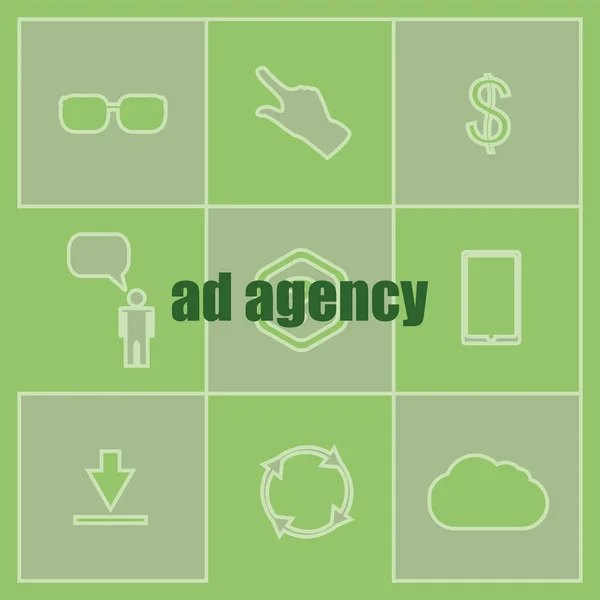 Text Ad agency. Management concept . Set of infographics elements — Stock Photo, Image