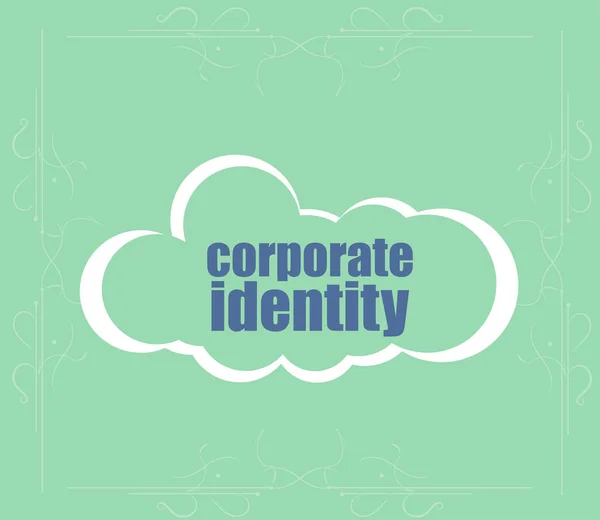 Business concept. text corporate identity . Word cloud. Successful idea for business — Stock Photo, Image