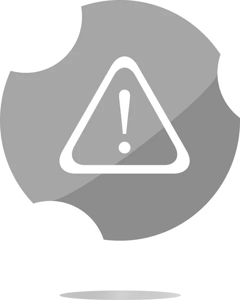 Attention sign icon. Exclamation mark. Hazard warning symbol. Modern UI website button — Stock Photo, Image