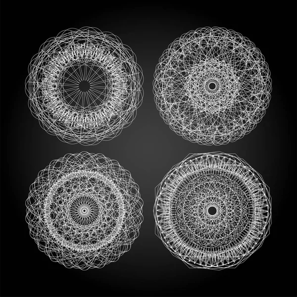 Mandala para pintar. Adorno del círculo. Elemento de diseño. Guilloche — Foto de Stock