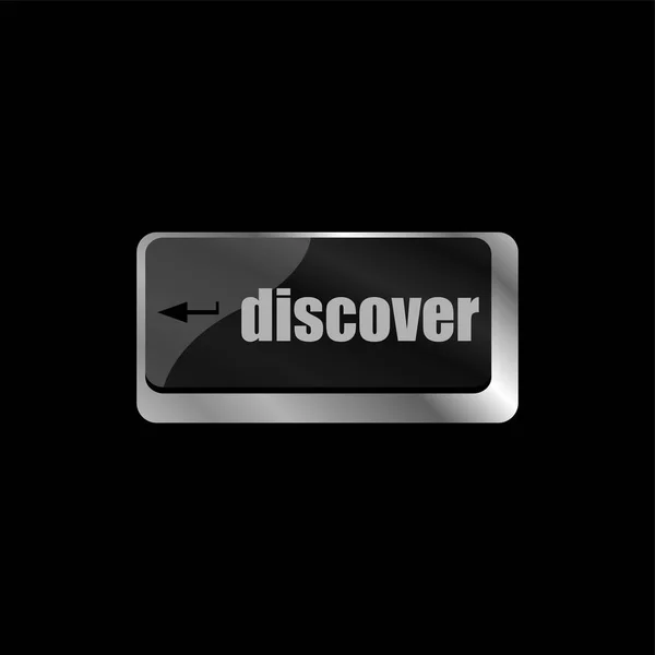 Word discover on computer keyboard enter key — Stock Photo, Image