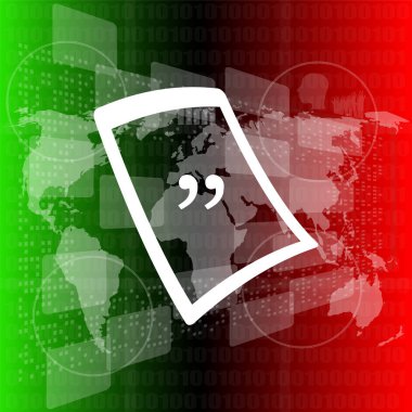  Alıntı Mark Konuşma Balonu. Alıntı işareti simgesi. Soyut arkaplan.