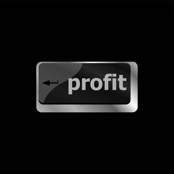 Gewinnschlüssel zeigt Renditen für Internetunternehmen — Stockfoto