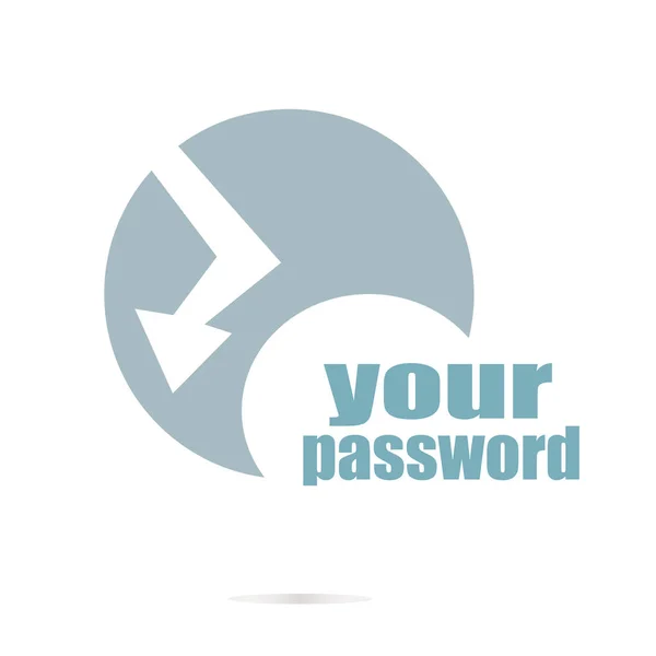 Concetto sicurezza. Scrivi la tua password. Elemento logo e icona astratta web — Foto Stock