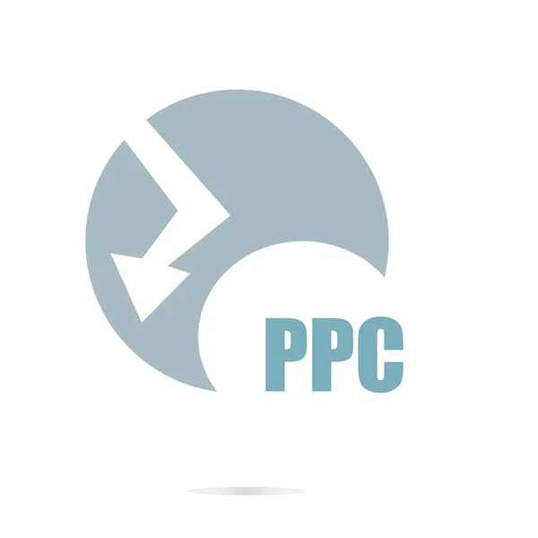 テキスト Ppc。 クリック単価。それ概念。ロゴの要素と抽象 web アイコン — ストック写真