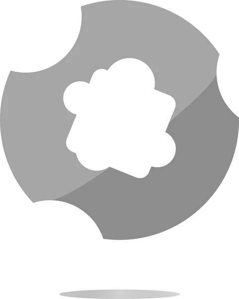 Błyszcząca ikona przycisku chmury. Płaski znak izolowany na białym — Zdjęcie stockowe