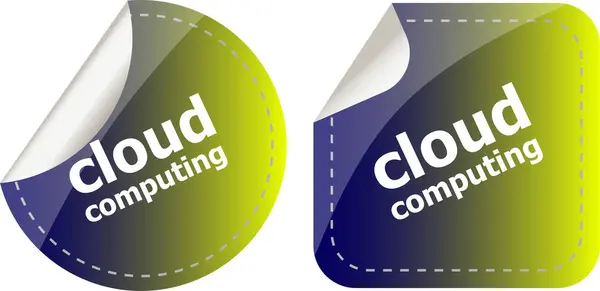 Stylish cloud speech bubble, cloud computing concept — Stock Photo, Image