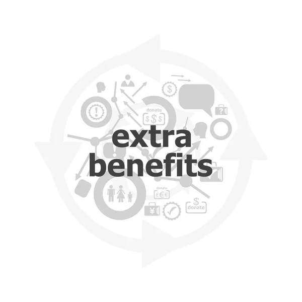 Text Extra výhody na digitální pozadí. Obchodní koncept — Stock fotografie