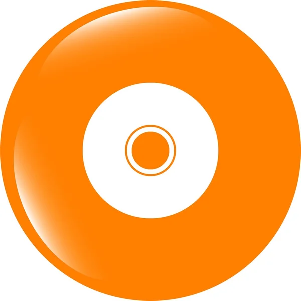 Icono de signo de CD o DVD. Símbolo de disco compacto. Botón moderno sitio web UI — Foto de Stock