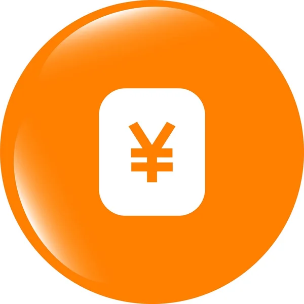 Yen JPY标志图标。web app按钮。web图标 — 图库照片