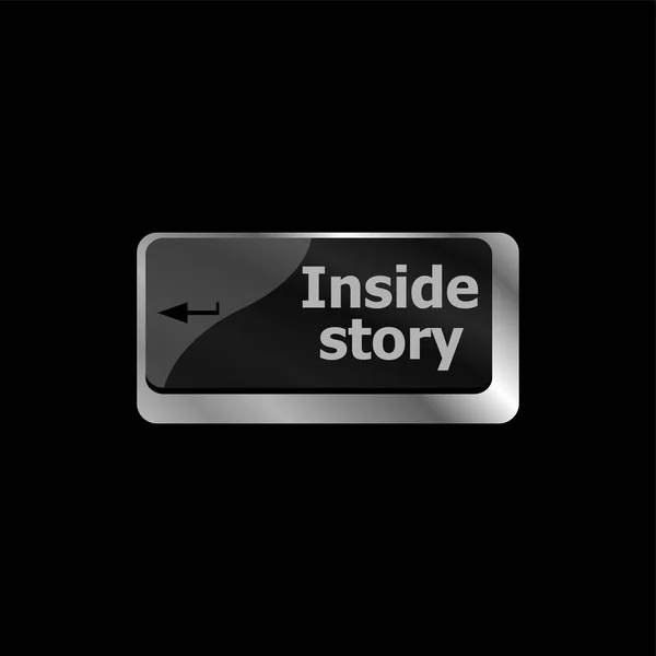 Inside Story. Pojęcie historii. Kluczowych przycisk klawiatury komputera — Zdjęcie stockowe