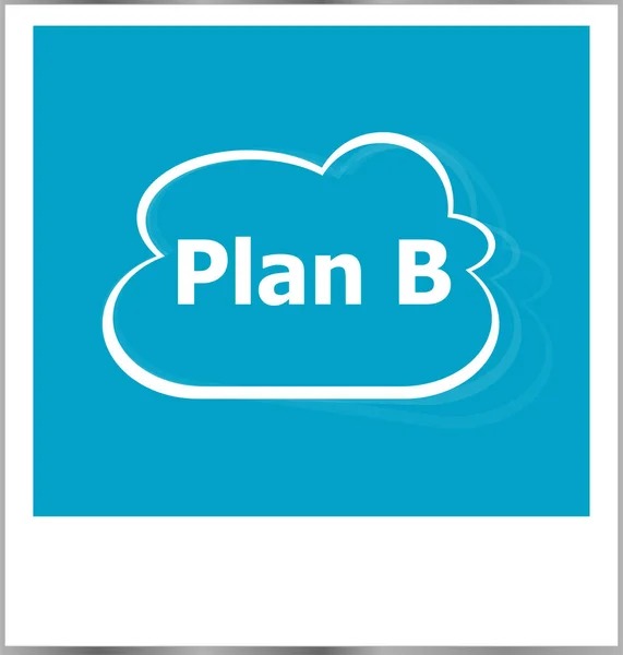 Plan b word, iş kavramı ile fotoğraf çerçevesi — Stok fotoğraf