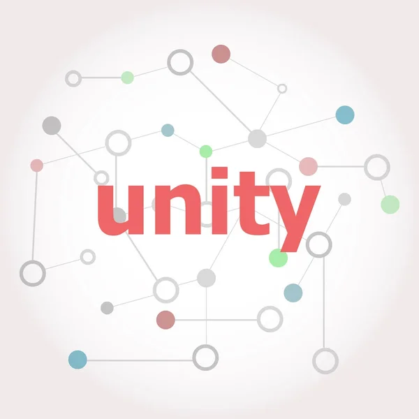 Text Unity. Social concept . Connected lines with dots. — Stock Photo, Image