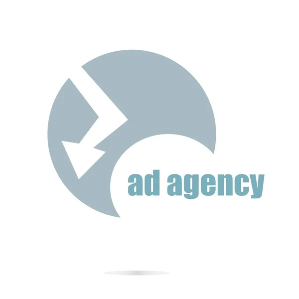 Agencia de anuncios de texto. Concepto de gestión. Elemento logo y web abstracta Icono — Foto de Stock
