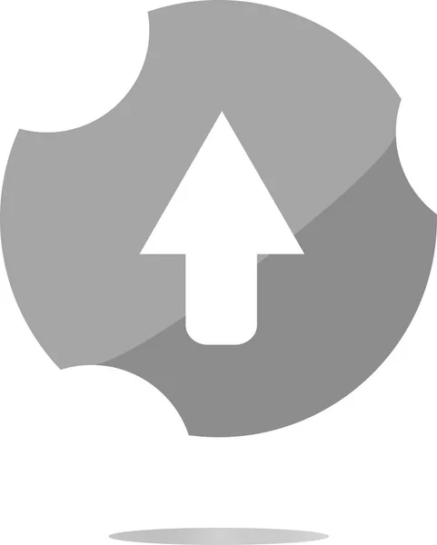 Symbol Pfeil - Web-Taste. Flaches Schild isoliert auf weißem Hintergrund — Stockfoto