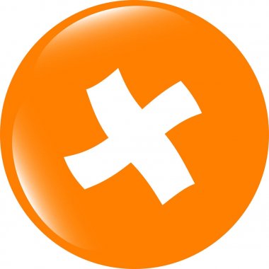 Beyaz arkaplanda izole edilmiş parlak artı simge