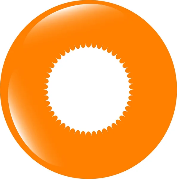 Botão de ícone esfera brilhante branco isolado no branco — Fotografia de Stock