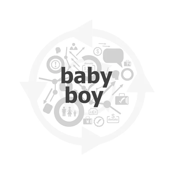 Text Baby Boy auf digitalem Hintergrund. Informationskonzept — Stockfoto