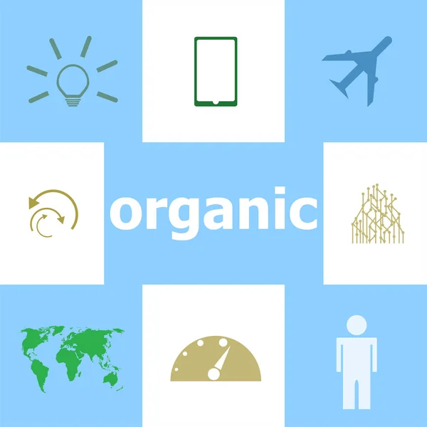 Text Organic. Marketing concept . Infographic Elements. Icon set — Stock Photo, Image