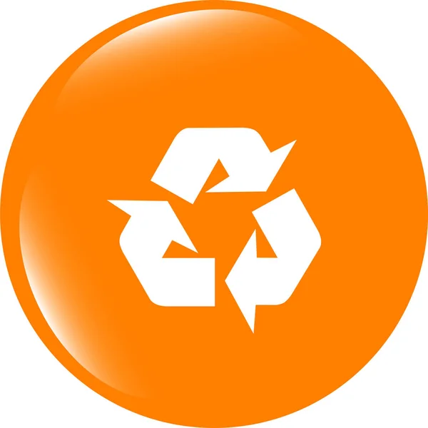 Ikon-serien - Recycle tecken. Trendiga platt stil logga isolerade på vit bakgrund — Stockfoto