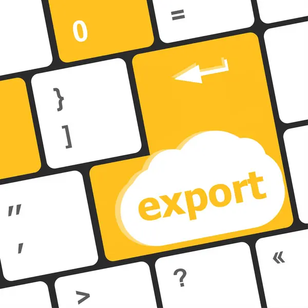 Экспорт слова на клавиатуре компьютера — стоковое фото