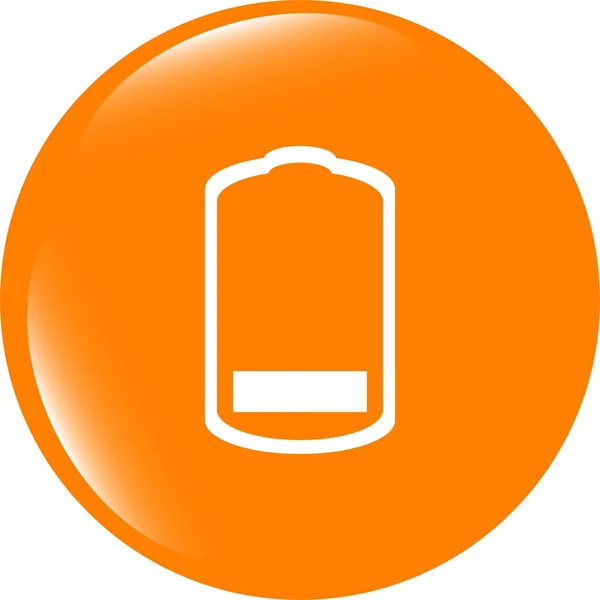 Battery low level sign icon. Electricity symbol. Modern UI website button — Stock Photo, Image
