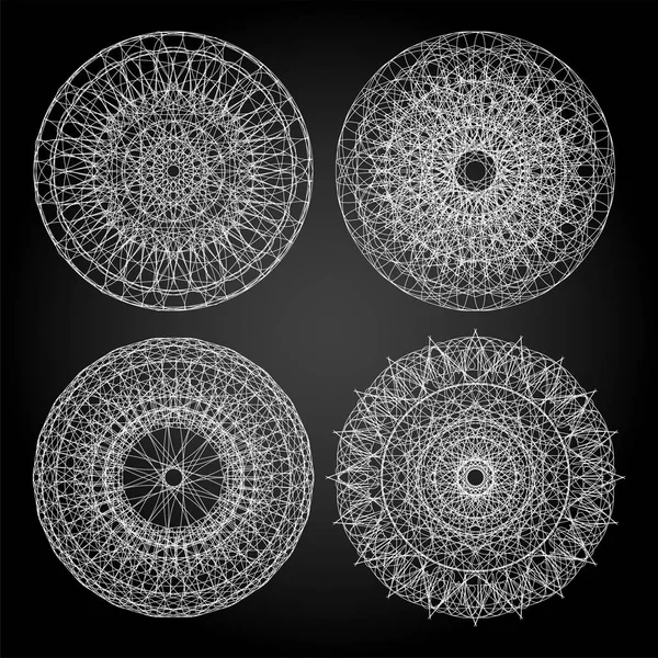 Mandala para Pintura. Ornamento Círculo. Elemento de design. Guilhoché — Fotografia de Stock