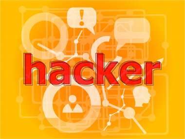 haber Hacker dijital arka plan. Gizlilik kavramı. Büyük infographics öğeleri kümesi