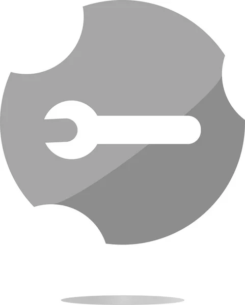 Регулируемая кнопка иконки ключа, изолированная на белом — стоковое фото