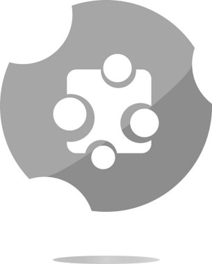 Beyaz üzerinde izole edilmiş, soyut parlak web düğmesi simgesi