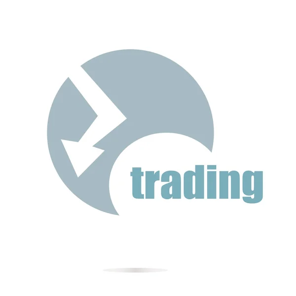 Text obchodování. Obchodní koncept. Logo element a abstraktní web ikony — Stock fotografie