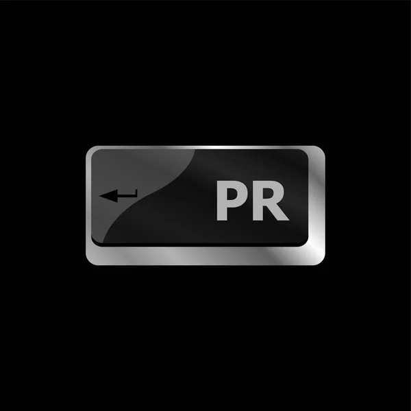 Concetto di marketing: tastiera per computer con parola PR — Foto Stock