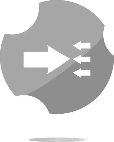 Іконка стрілки веб-кнопка ізольована на білому — стокове фото