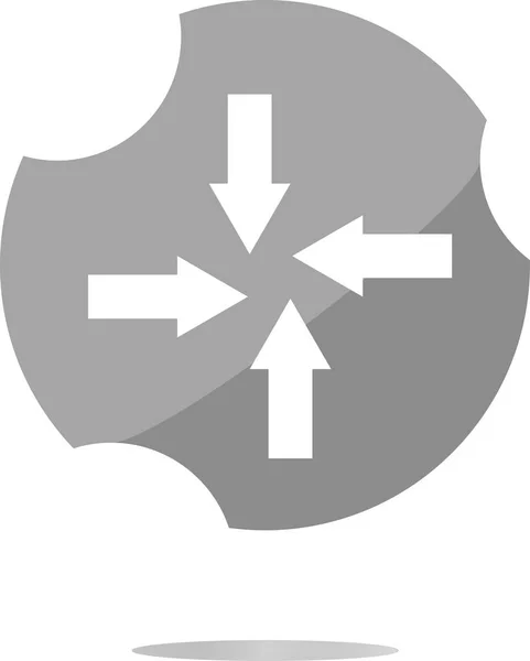 Arrow set on web icon (button) . Trendy flat style sign isolated on white background — Stock Photo, Image