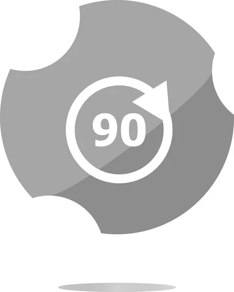 90 Prozent Websymbol, Webbutton. Trendy flachen Stil Zeichen isoliert auf weißem Hintergrund — Stockfoto