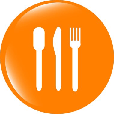 yiyecek ağı parlak simgesi, beyaz üzerine izole edilmiş düğme