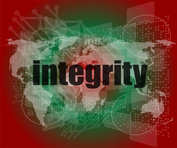 Business concept: word integrity on digital background — Stock Photo, Image