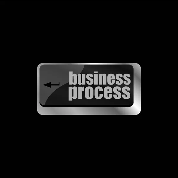 ビジネス プロセス ボタン、社会的概念でキーボードのキー — ストック写真