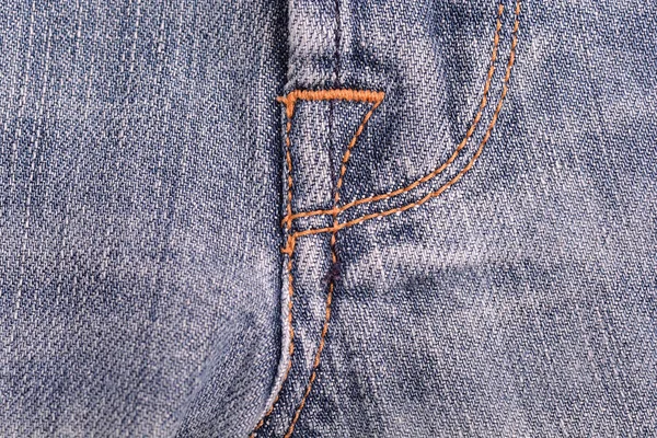 Denim jeans bakgrund med söm jeans mode design. Gamla grunge vintage denim jean — Stockfoto