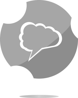 Beyaz üzerine izole edilmiş web simgesi üzerindeki soyut bulut