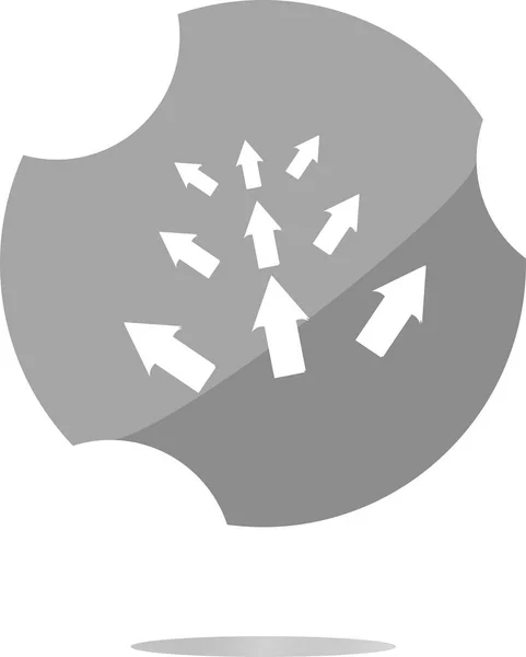 Arrow set. web icon button isolated on white — Stock Photo, Image