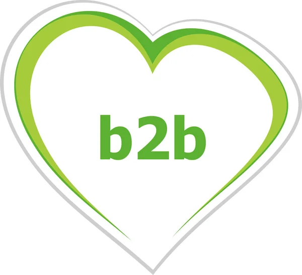 Internet kavramı, b2b kelime aşk kalp üzerinde — Stok fotoğraf