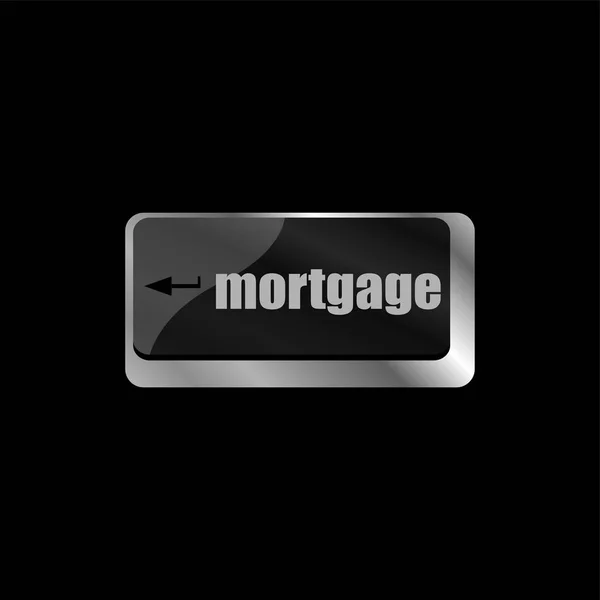 Klávesnice s jedním tlačítkem zobrazujícím slovo hypotéka — Stock fotografie