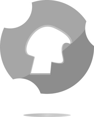 soyut tasarım öğeleri - kutsal kişilerin resmi ya da düğme. Düz beyaz arka plan üzerinde izole işareti