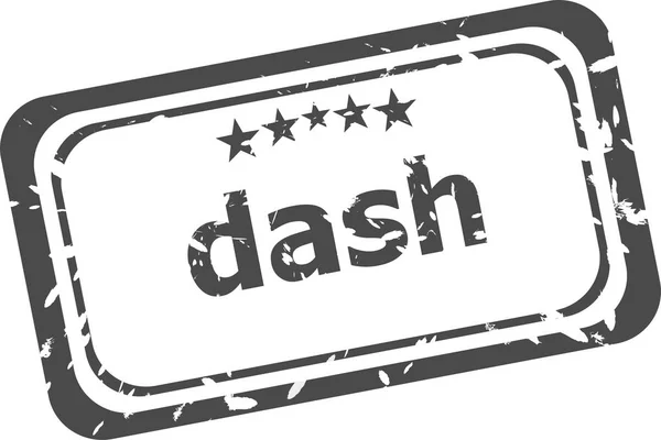 Dash woord op oude bedrijf Rubberstempel — Stockfoto