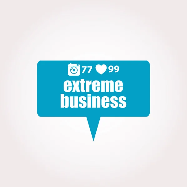 Text Extremgeschäft. Geschäftskonzept. Etiketten mit Text, Herz, Kamera und Counter — Stockfoto