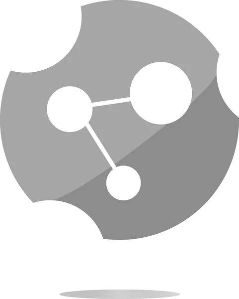 Chemie pictogram web knop geïsoleerd op wit — Stockfoto